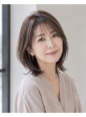 白髪ぼかし脱白髪染め似合わせショートボブ40代50代60代