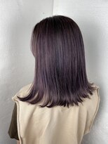 アービング(a'bing) Wカラーでも艶感◎切りっぱなしボブ×バイオレットカラー