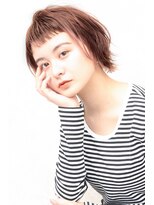 シトロン ブラン(CITRON blanc)&nbsp;くびれボブ　くすみピンク　オン眉　ウルフボブ