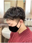 20代30代40代ビジネス無造作ナチュラルパーマアップバング