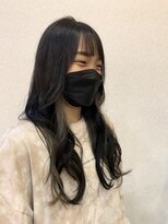 アグランテトラ 野田阪神店(a Gland tetra) さりげない 黒髪×シルバーインナーカラーインナーグレージュ