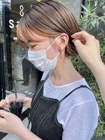 サンド 表参道(sand)&nbsp;前髪インナーカラーオレンジショートブリーチ表参道