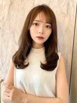 ルームバイシー 新宿(Loom. by Sea)&nbsp;韓国風前髪/シルキーベージュ/グレージュカラー/斜めバング