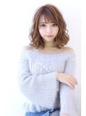 ことりベージュ毛先パーマ大人かわいい小顔フレンチボブ大人ボブ