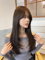 ラボヌールヘアーレーヴ 池袋店(La Bonheur hair reve)&nbsp;韓国風/ワンカールレイヤー/暗めグレージュカラー