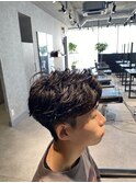 アップバングパーマ