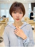 ショートボブ髪型30代40代50代前髪あり前髪なし面長丸顔【荒牧】