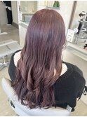 ラベンダーピンク×暖色カラー×Wカラー×髪質改善カラー