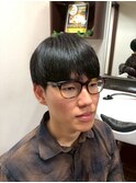 ツーブロックマッシュ/刈上げ/ニュアンスパーマ/アップバング◎