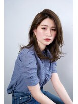 レイヤーカット*ミディアムレイヤー*白髪染め&グレイヘアも◎