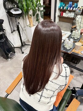 シャルムバイルーチェココ(CHARME by Lu'ce coco) アプリコットオレンジ艶めくシルキーロング