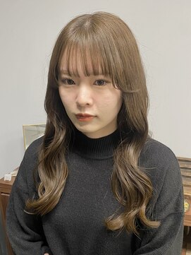 ヘアー アイス 御器所本店(HAIR ICI) ブリーチなしダブルカラーヘーゼルベージュ秋カラー冬カラー
