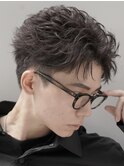 原宿フェザーパーマメンズカットガイルヘアメンズショートパーマ