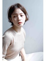 ムウ 難波(MOU)&nbsp;クールショートボブ前髪イメチェンピンクベージュ30代40代50代