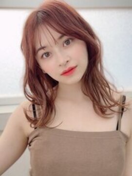 メル バイ ヘアサロン ニド(mer..by hair salon Nido) 【大分市】透け感ピンクブラウン×大人レイヤーミディ