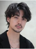 新橋メンズパーマツイストスパイラルパーマ波巻きニュアンス