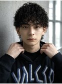 縦落ちツイストスパイラルシャドウパーマニュアンスパーマメンズ