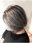 【cue】ショートバレ×ホワイトグレー