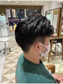 七三パート刈り上げマッシュ