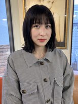 コレットヘア(Colette hair) ◎外ハネbob×ネイビーブルー◎