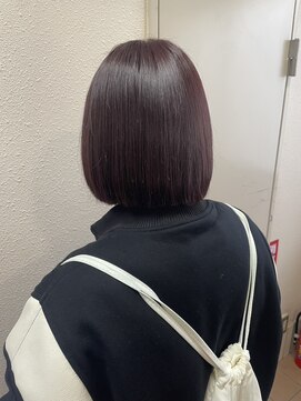 アジールヘア 所沢プロペ通り店(agir hair) ブリーチ無しピンクブラウンダークブラウンほんのりカラー所沢