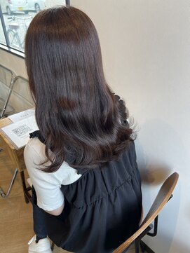 エクリュ(ecru) 韓国風ロング×チョコレートブラウン