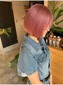 大人可愛いボブ☆ブリーチ必須ピンク