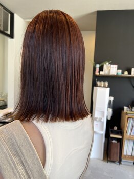 サロンプレッジエビノマル(salon PLEDGE ebinomaru)の写真/ハイダメージ毛にも対応★最小限のダメージで叶う"艶ストレート"でいつでも指通りの良いまとまる美髪に♪