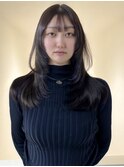 ブリーチなしグレージュダブルカラー透明感シャギーレイヤー渋谷