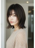 ナチュラルカラーのボブスタイル