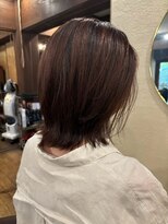 穀雨(Kokuu)&nbsp;大人シアーベージュミニウルフボブミディアムレイヤー