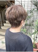 40代50代60代ヘア/マッシュショート／パーマ／明るい白髪染め