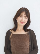 アーサス ヘアー デザイン 自由が丘店(Ursus hair Design by HEADLIGHT)&nbsp;ミディアムレイヤーダークブラウン顔周り小顔魅せレイヤー