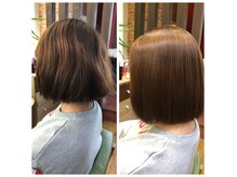 乾かしただけで広がりも収まって朝も楽に