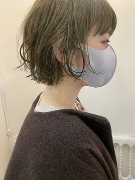 エフ ヘアーアンドリラクゼーション(F. hair & relaxation) 【F.】オリーブベージュ×波ウェーブボブ