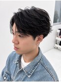 立川メンズフェザーパーマ／韓国ヘア／毛流れパーマ