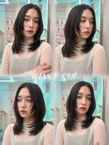 アプリ 大宮西口(appri) 韓国風センターパート×顔まわりミディアムレイヤー/大宮