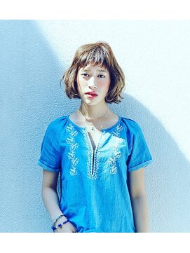 アピッシュ シーナ 海老名店(apish ciena) ＊短めワイドバング☆milkベージュ愛されラフふわボブ♪