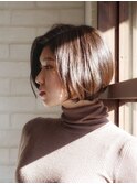 大人クールな前下がりボブ 髪質改善/京都/美容室