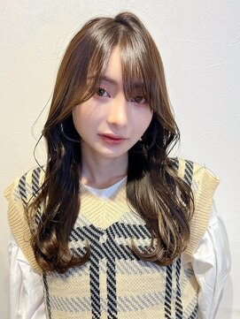 ロンド ストラーダ 心斎橋(Lond strada) 韓国前髪顔周りロング×デザインカラー[心斎橋/髪質改善]