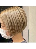 ショート×ブロンドカラー◎30代40代