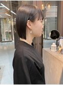 黒髪/グレーベージュ/レイヤーロング/前髪パーマ/表参道