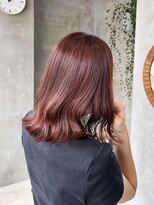 テトヘアー(teto hair)&nbsp;切りっぱなしボブ暖色ワイドバング