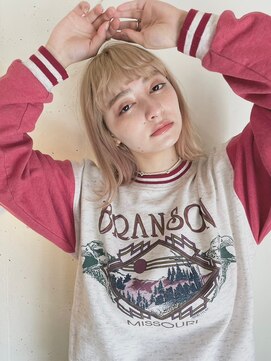 ヴァージ(Verge) レイヤーカット/ウェーブパーマ/前髪/こなれミディ[代官山駅]