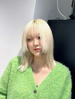 エゴ 池袋(EGO)&nbsp;ホワイトブロンド顔周りレイヤーウルフ