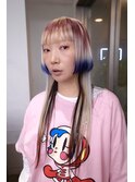 ホワイトレッドブルーのハイトーンデザインカラー