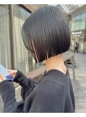 似合わせカット ボブヘア 縮毛矯正 ミニボブ 切りっぱなしボブ