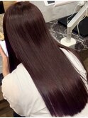 ブリーチなしボルドーカラー^^
