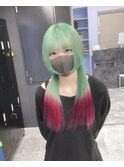 ＊SAKI＊ミントグリーン×マゼンタ