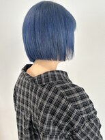 コト 福井大和田店(coto)&nbsp;福井　大和田　ハイトーンボブ　切りっぱなしボブ　ブルーカラー